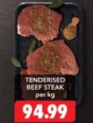 TENDERISED BEEF STEAK per kg