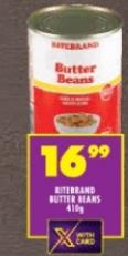 RITEBRAND BUTTER BEANS 410g