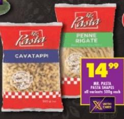 MR. PASTA PASTA SHAPES all variants 500g ach