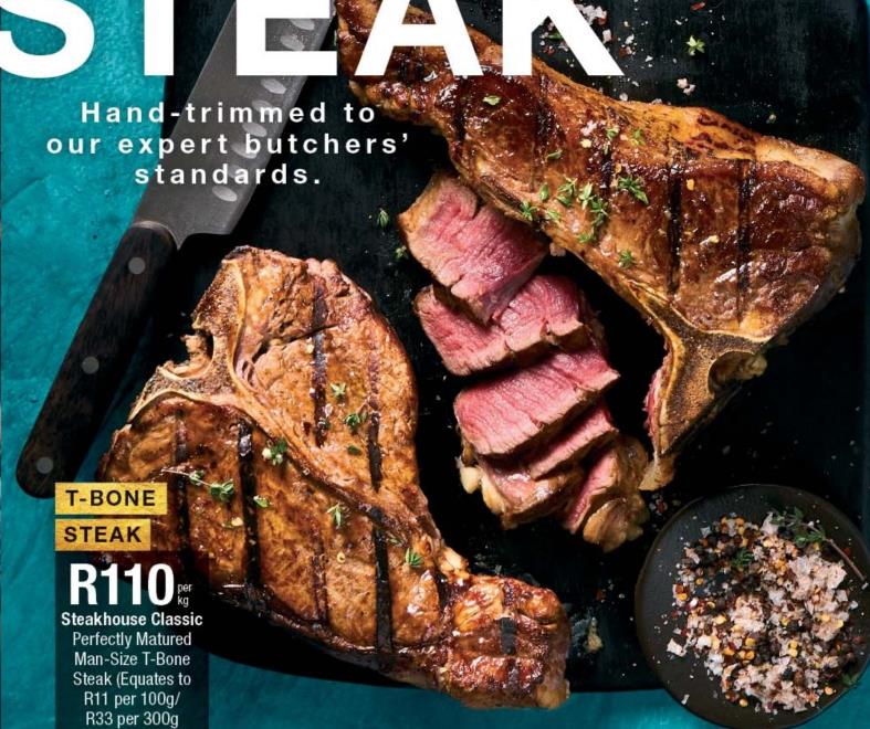 Steakhouse Classic Perfectly Matured Man-Size T-Bone Steak Per kg