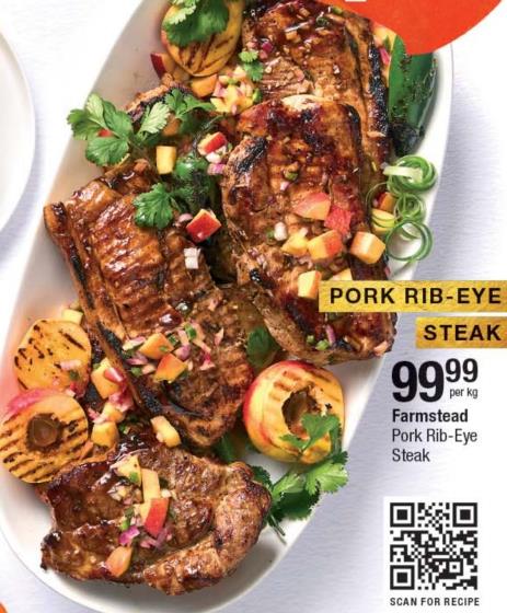 Farm Stead Pork Rib-Eye Steak Per kg