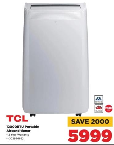 TCL 12000BTU Portable Airconditioner 