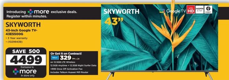 SKYWORTH 43-inch Google TV 