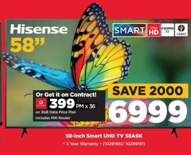 Hisense 58-inch Smart UHD TV 58A6K 