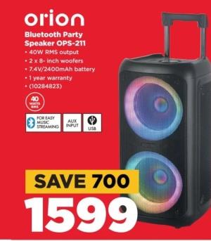 Orion Bluetooth Party Speaker