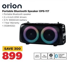 Orion Portable Bluetooth speaker OPS-117