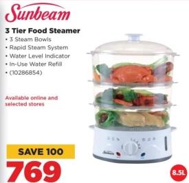 Sunbeam 3 Tier Food Steamer