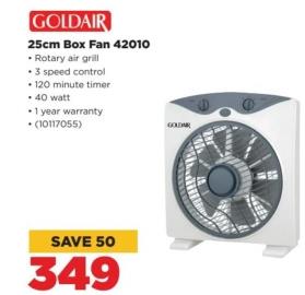 Goldair 25cm Box Fan