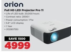 Orion Full HD LED Projector Pro 11 