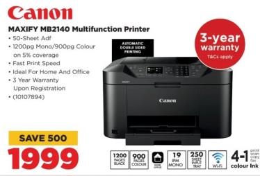 Canon MAXIFY MB2140 Multifunction Printer