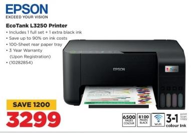 Epson EcoTank L3250 Printer