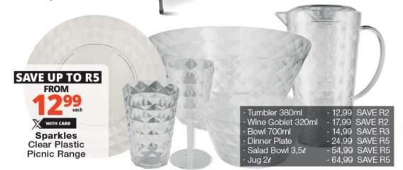 Sparkles Clear Plastic Picnic Range