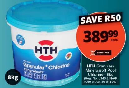 HTH Granular+ Mineralsoft Pool Chlorine - 8kg