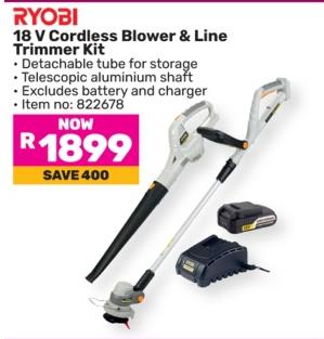 Ryobi 18 V Cordless Blower & Line Trimmer Kit