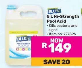 Blu52 5L Hi-Strength Pool Acid