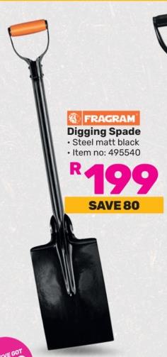 Fragram Digging Spade - Steel matt black 