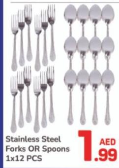 Stainless Steel Forks OR Spoons 1x12 PCS