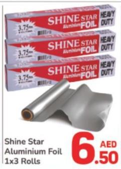 Shine Star Aluminium Foil 1x3 Rolls 