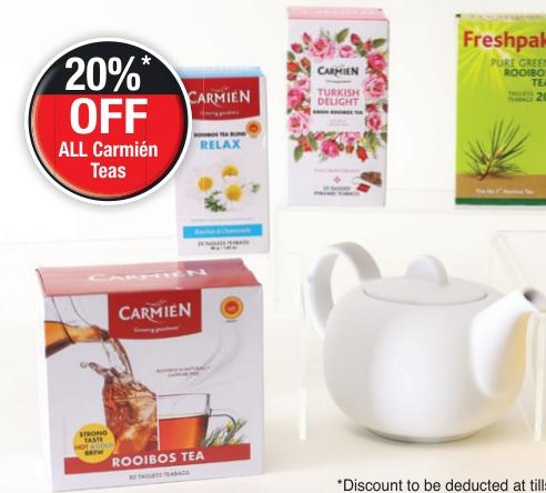 20% Off All Carmien Teas