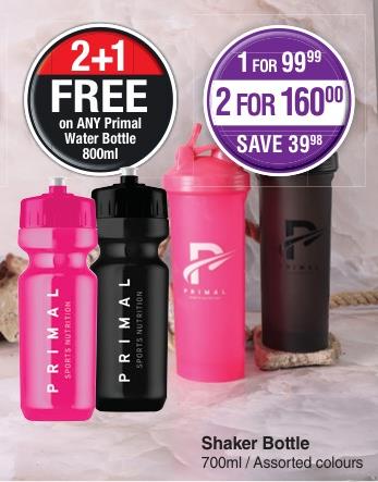 Primal Shaker Bottle Assorted Colours