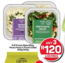 PnP Potato Bake 850g Pesto Pasta or Potato Salad 400g/500g Any 3