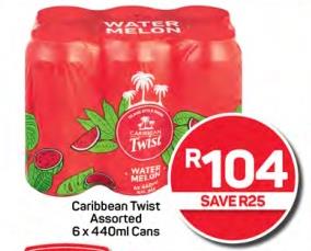 Caribbean Twist Assorted 6x440ml Cans