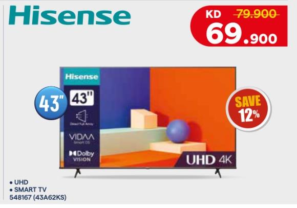 Hisense UHD 4K Smart TV  43 inch