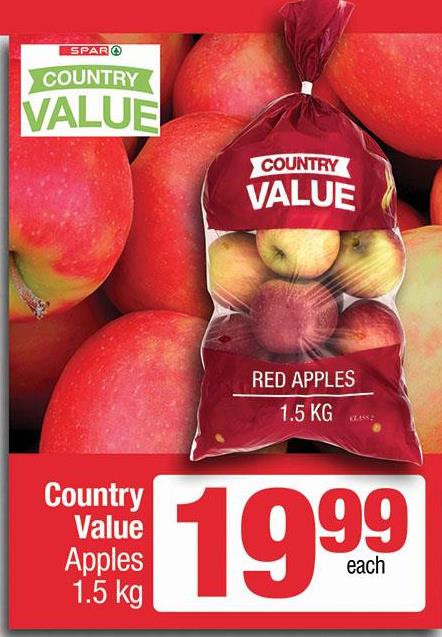 Spar Country Value Apples 1.5 kg 