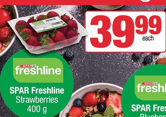 Spar Freshline Straberries 400 gm 