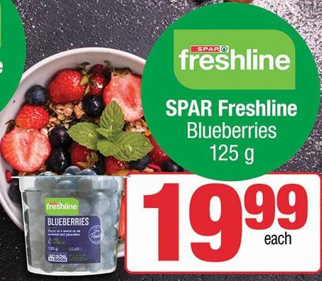 Spar Freshline Blueberries 125 gm 