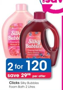 Clicks Silky Bubbles Foam Bath 2 Litres