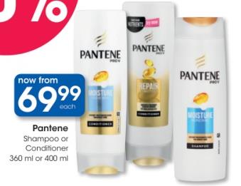 Pantene Shampoo or Conditioner 360ml Or 400ml