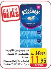 Kleenex  Daily Care Facial Tissues 2ply 170's x 5 pcs