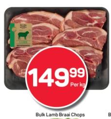 PnP Bulk Lamb Braai Chops Per Kg