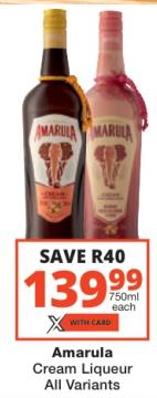 Amarula Cream Liqueur All Variants 750 ml 