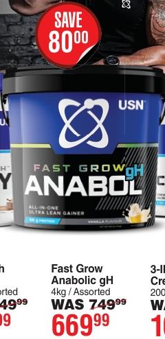 USN Fast Grow Anabolic gH 4kg Assorted