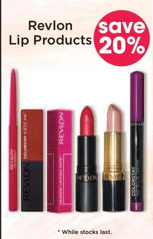 20% Off Revlon Lip Products