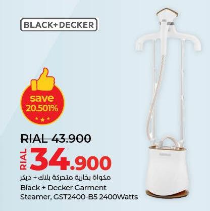 Black + Decker Garment Steamer  GST2400-B5 2400Watts 