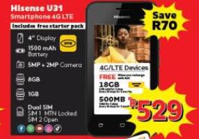 Hisense U31 Smartphone 4G LTE