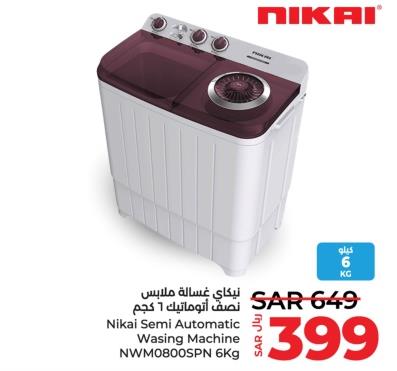 Nikai Semi Automatic Washing Machine 6Kg