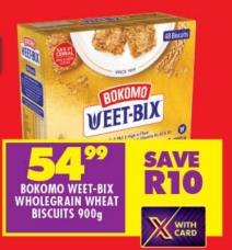 Bokomo Weet-Bix wholegrain wheat biscuits 900g