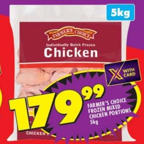 Farmer's Choice Frozen Chicken Portions 5kg