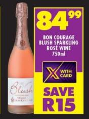 Bon Courage Blush Sparkling Rosé Wine 750ml