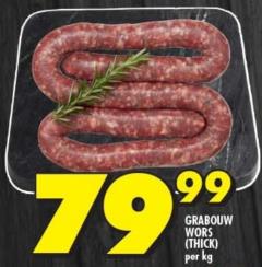 GRABOUW WORS  THICK Per Kg