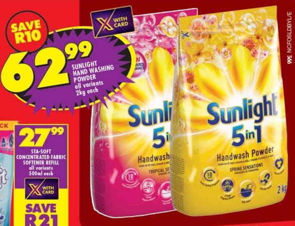 SUNLIGHT Hand Washing Powder All variants 2kg 