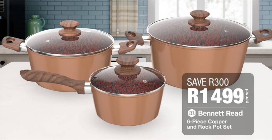 Bennett Read 6-Piece Copper and Rock Pot Set