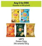 LAY'S Potato Chips (All variants) 120g Any 5