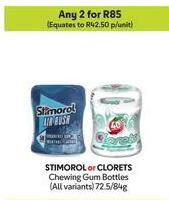 STIMOROL or CLORETS Chewing Gum Bottles (All variants) 72.5/84g Any 2