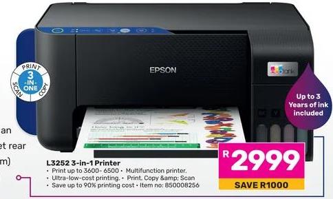 Epson L3252 3-in-1 Printer