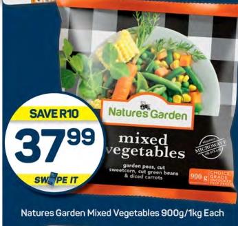 Natures Garden Mixed Vegetables 900g/1kg